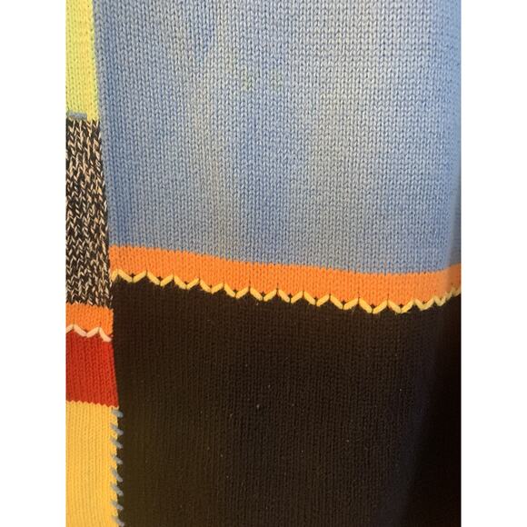 Crazy Horse by Liz Claiborne navy colorblock multicolor long sleeve sweater sz 1 - Picture 6 of 7